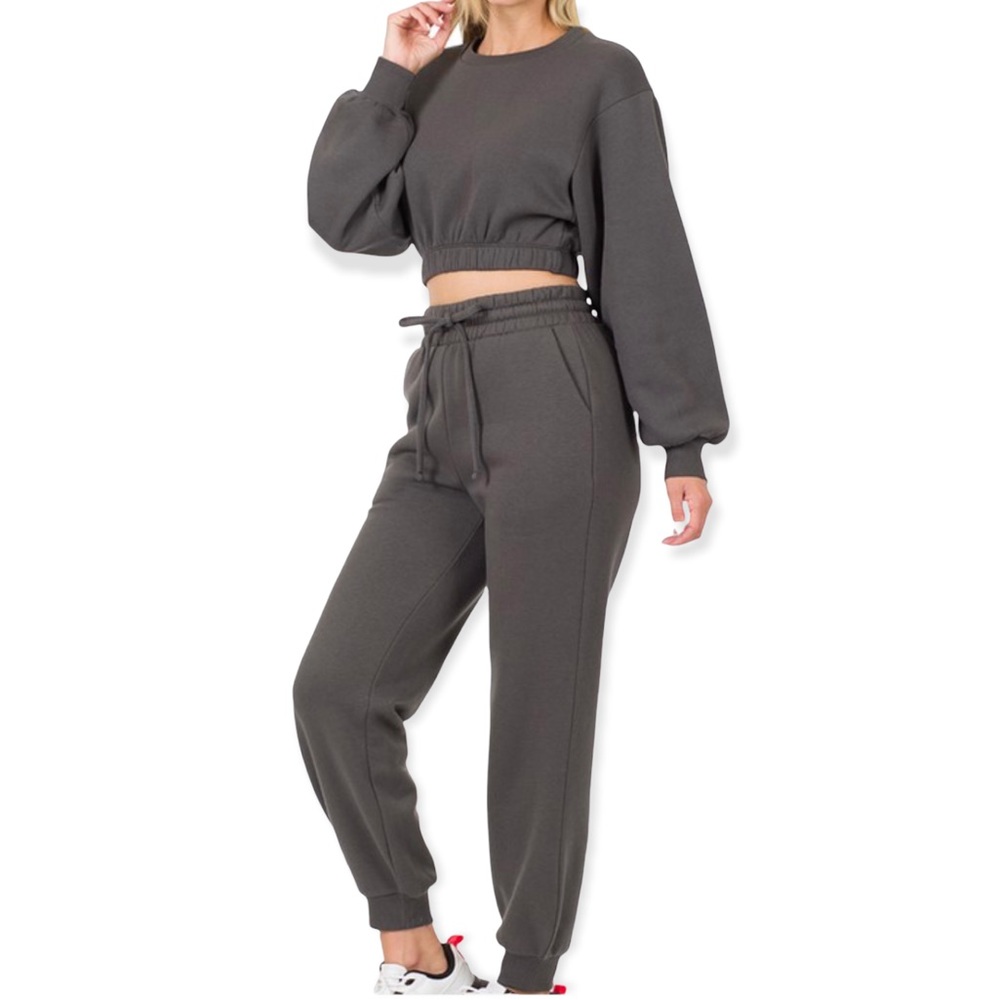 NEW | Ash Grey Sweatpants Set